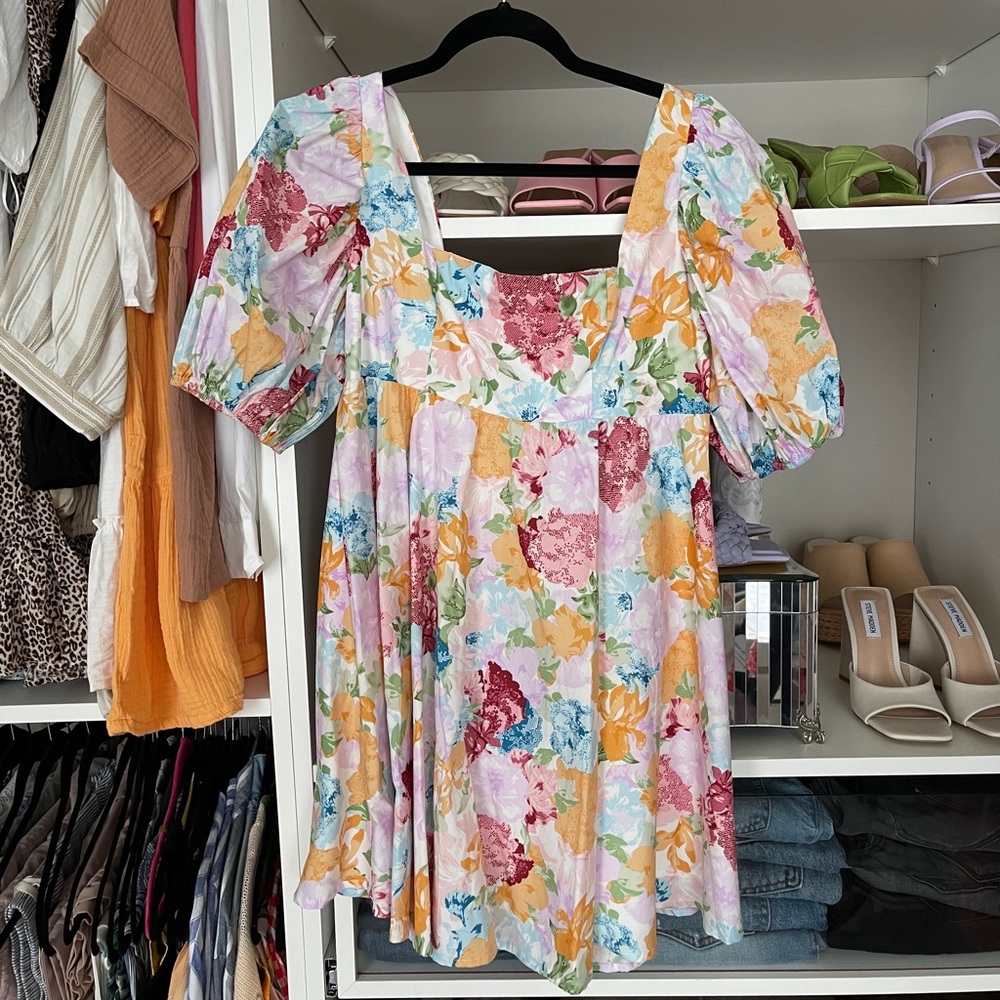 Floral buddy love baby doll dress